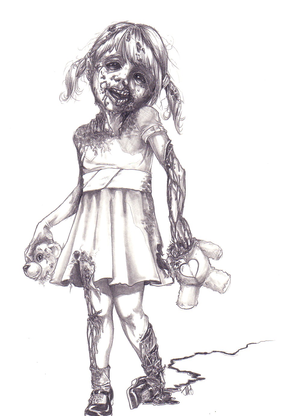 Sugar Skull Lady Drawing
